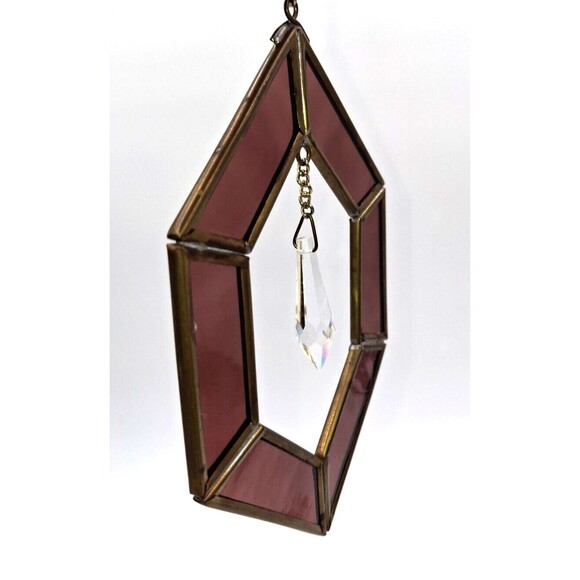 Via Vermont Amethyst Octagon Shape Suncatcher With Swarovski Crystal Prism - Picture 2 of 8